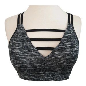 Victoria Sport Sports Bra Womens Medium Gray Marled Gym Running Yoga Training